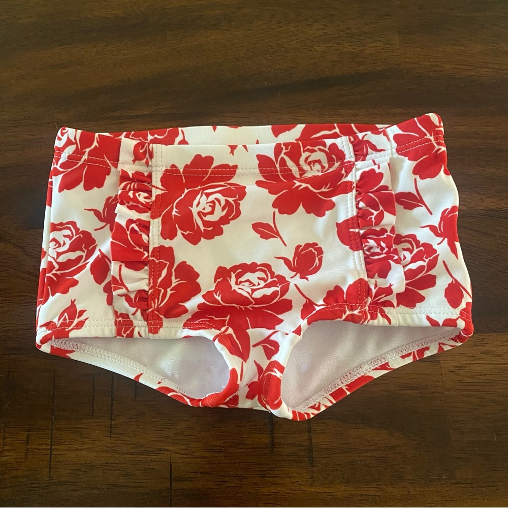 Janie and Jack Floral Roses Swim Set - Picture 7 of 11